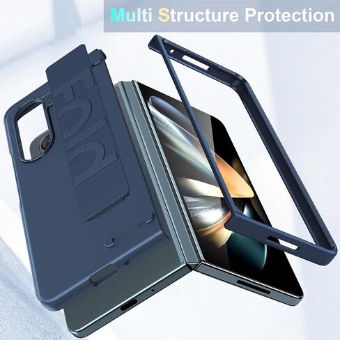 حافظة Migexxkj لهاتف Samsung Galaxy Z Fold 6 مع حزام أسود، غطاء صلب مقاوم للصدمات من البولي كربونات الصلب غير اللامع، حافظة هاتف رفيعة لهاتف Samsung Galaxy Z Fold 6 5G 2024 (شفاف) in Kuwait