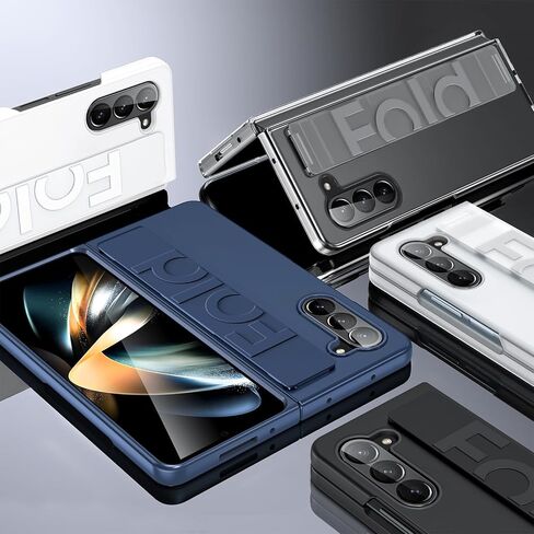 حافظة Migexxkj لهاتف Samsung Galaxy Z Fold 6 مع حزام أسود، غطاء صلب مقاوم للصدمات من البولي كربونات الصلب غير اللامع، حافظة هاتف رفيعة لهاتف Samsung Galaxy Z Fold 6 5G 2024 (شفاف) in Saudi Arabia