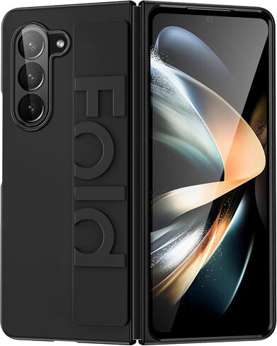 حافظة Migexxkj لهاتف Samsung Galaxy Z Fold 6 مع حزام أسود، غطاء صلب مقاوم للصدمات من البولي كربونات الصلب غير اللامع، حافظة هاتف رفيعة لهاتف Samsung Galaxy Z Fold 6 5G 2024 (شفاف) in Saudi Arabia