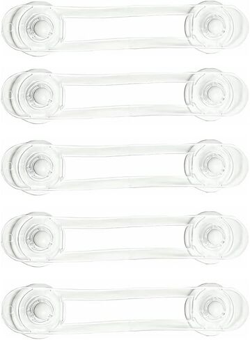 5 قطع أقفال أمان للأطفال، قفل أمان للأطفال، قفل باب خزانة أمان الأطفال الشفاف لخزانة الثلاجة، أدراج المرحاض، سهل التركيب ولا حاجة لأي أدوات in Kuwait