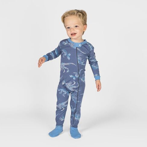 Burt's Bees Baby Baby Boys Sleepers, 100% Organic Cotton, One-piece PJs, Diagonal Zip Up Jumpsuit, Snug Fit Pajamas with Snap Tab in sizes 12, 18, and 24 Months in Saudi Arabia