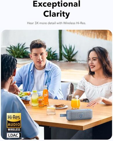 مكبر صوت محمول Soundcore Motion 100، مكبر صوت بلوتوث مع تقنية Hi-Res اللاسلكية، 2 مشغلات كاملة النطاق لصوت ستيريو، تصميم محمول للغاية للاستخدام في الهواء الطلق، EQ قابل للتخصيص، Bass Punchy، وIPX7 in Kuwait
