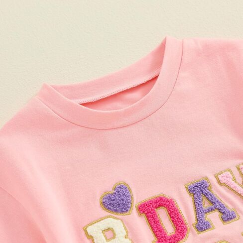 Kayotuas 1st Birthday Outfit Girl,First Birthday Outfit Boy,Baby Tshirt Bubble Romper Cute Embroidery Short Sleeve Bodysuit in Saudi Arabia