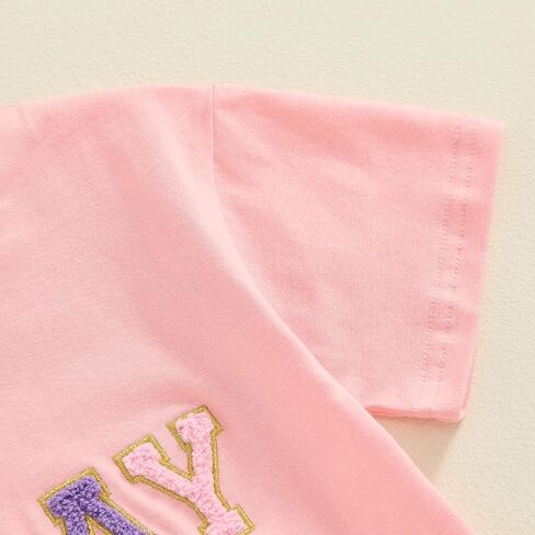 Kayotuas 1st Birthday Outfit Girl,First Birthday Outfit Boy,Baby Tshirt Bubble Romper Cute Embroidery Short Sleeve Bodysuit in Saudi Arabia