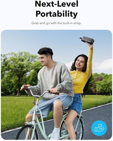 مكبر صوت محمول Soundcore Motion 100، مكبر صوت بلوتوث مع تقنية Hi-Res اللاسلكية، 2 مشغلات كاملة النطاق لصوت ستيريو، تصميم محمول للغاية للاستخدام في الهواء الطلق، EQ قابل للتخصيص، Bass Punchy، وIPX7 in Kuwait