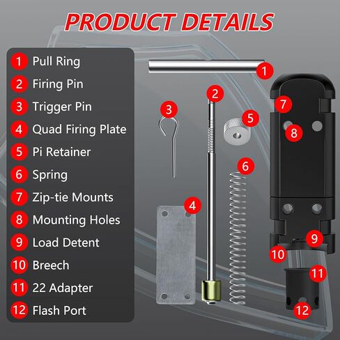 إنذار رحلة محيطية مع محول أحمال 22 كالوري، 12 سلك إنذار للتخييم بقياس 12، ملحقات نظام أمان للإنذار المبكر للتخييم وسلامة الممتلكات/رادع الدب (أسود) in Kuwait