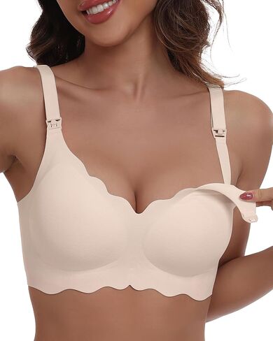 Nursing Bras for Breastfeeding and Pumping Maternity Nursing & Maternity Bras Seamless Wireless Padded Nursing Bra in Saudi Arabia