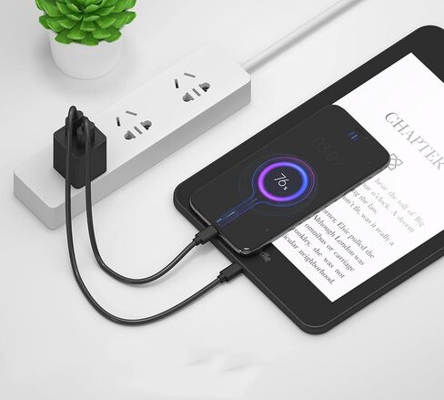 شاحن لجهاز Kindle Fire، يتضمن كابل USB بطول 6 أقدام لشحن جهاز لوحي Fire HD جديد وقارئ إلكتروني (يناسب جهاز Fire HD 6 7 8 10، Fire 7 8 10 Plus وإصدار الأطفال، Kids Pro، قارئ Kindle الإلكتروني، Paperwhite، Oasis) in Kuwait