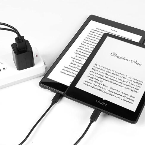 شاحن لجهاز Kindle Fire، يتضمن كابل USB بطول 6 أقدام لشحن جهاز لوحي Fire HD جديد وقارئ إلكتروني (يناسب جهاز Fire HD 6 7 8 10، Fire 7 8 10 Plus وإصدار الأطفال، Kids Pro، قارئ Kindle الإلكتروني، Paperwhite، Oasis) in Kuwait