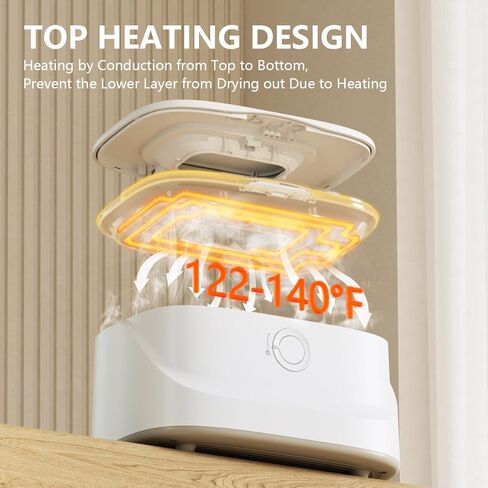 Baby Wipe Warmer and Baby Wet Wipes Dispenser, 3 Modes of Temperature Heating Control, Large Capacity with Night Light Portable Diaper Wipes Warmer for Newborn Baby, Baby Shower Gifts White in Kuwait