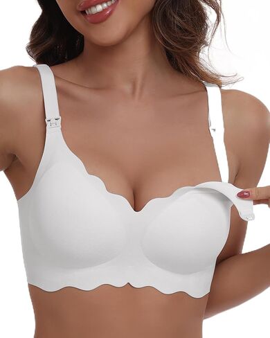 Nursing Bras for Breastfeeding and Pumping Maternity Nursing & Maternity Bras Seamless Wireless Padded Nursing Bra in Saudi Arabia