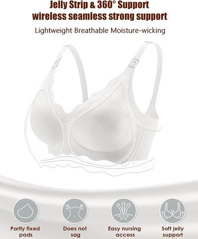 Nursing Bras for Breastfeeding and Pumping Maternity Nursing & Maternity Bras Seamless Wireless Padded Nursing Bra in Saudi Arabia