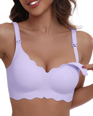 Nursing Bras for Breastfeeding and Pumping Maternity Nursing & Maternity Bras Seamless Wireless Padded Nursing Bra in Saudi Arabia