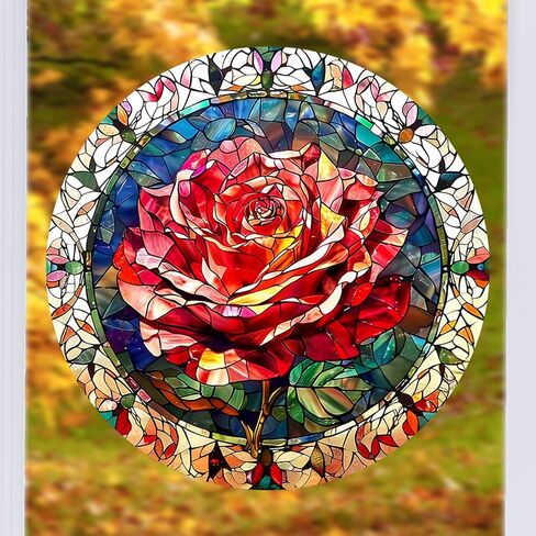 3 Styles Flower Window Stickers,Rose Plum Lotus Floral Grass Window Decals Glass Window Doors Window Stickers Gifts for Mom Teachers (CHA008) in Saudi Arabia