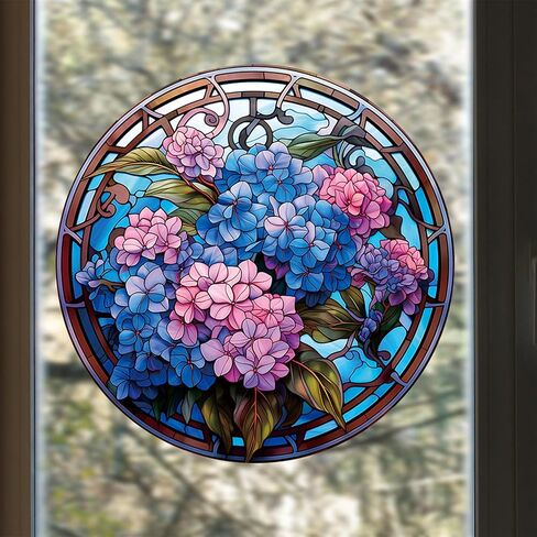 3 Styles Flower Window Stickers,Rose Plum Lotus Floral Grass Window Decals Glass Window Doors Window Stickers Gifts for Mom Teachers (CHA008) in Saudi Arabia