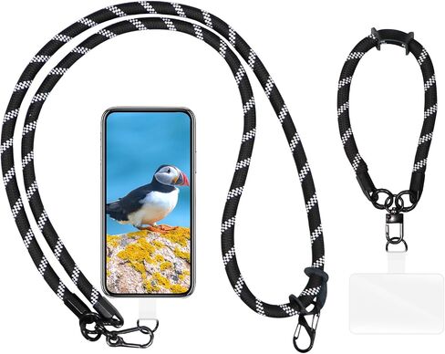 حبل عالمي للهاتف الخلوي، حزام حبل للمعصم، حزام رقبة قابل للتعديل لهاتف iPhone/Samsung/حقيبة اليد/الحقيبة/المحفظة/المفاتيح، عبوتان - قوس قزح in Saudi Arabia