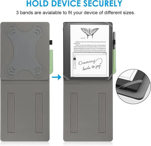 Universal Case for 10.2-inch Introducing Scribe 1st Generation 2022 Release / 10.3-inch Kobo Elipsa eReader 2021 Release Foldable Cover with Vertical Flip Stand Pen Holder - Green in Saudi Arabia
