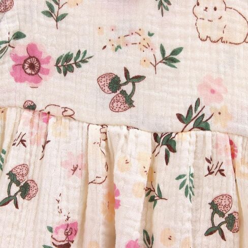 Toddler Girls Summer Dress Floral Cotton Casual Outfits Bow Straps Sleeveless Beach Dresses 2-7Y in Saudi Arabia