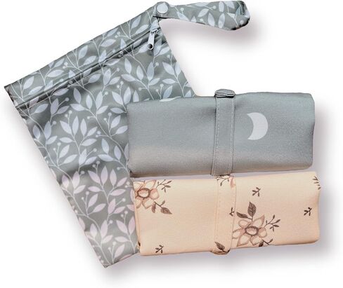Hoky's Hut - Baby Changing Pad & Wet Bag Set, Portable Diaper Changing Pad & Mini Gender Neutral Diaper Bag, Lightweight Changing Pad for Baby Boys & Baby Girls (Floral Print Changing Pad Only) in Saudi Arabia