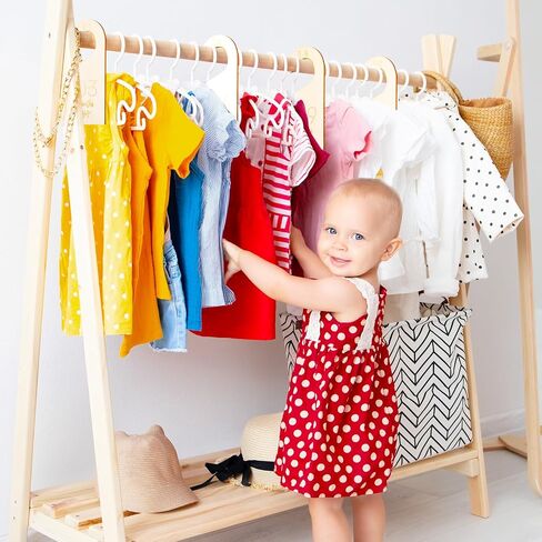 7pcs Baby Clothes Dividers Wardrobe Boy girl Closet Hanger Divider Organizer Reversible Band Size Storage Nursery Newborn Clothes Divider Closet Dividers for Baby Clothes Organizer Wooden in Saudi Arabia