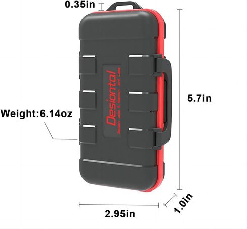 Camera Battery Case,Memory Card Case,Professional Water-Resistant Storage Box,for 2 LP-E6 Battery 2 CF Cards Or 2 XQD Cards 4 SD Cards 6 TF Cards for Canon EOS 5D Mark IV/III/II in Saudi Arabia