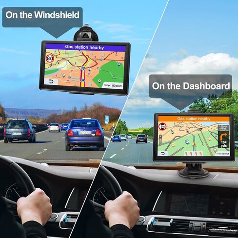 نظام تحديد المواقع العالمي (GPS) لمستكشف شاحنة السيارة - نظام الملاحة 7 بوصة، 2024 خرائط أمريكا/كندا/MX غير المتصلة بالإنترنت تحديث مجاني مدى الحياة، التوجيه الصوتي، تحذير كاميرا السرعة، شاشة لمس محمولة للسيارة RV GPS in Kuwait