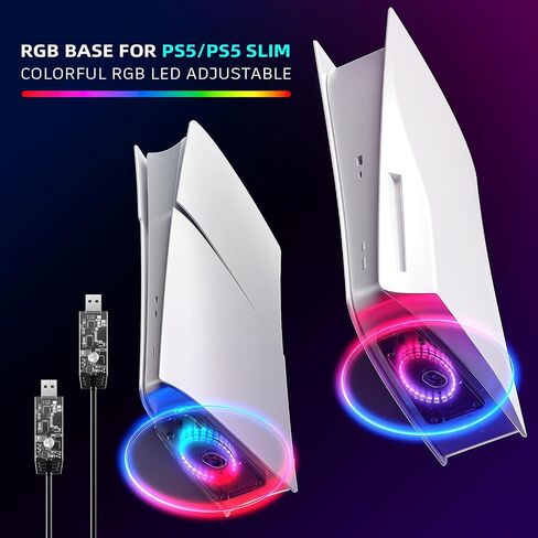 PS5 Charging Station Dock-Dualsense Edge Controller Charger for PlayStation 5 with LED Light&Included Type-C Cable,Fast Efficient PS5 Controller Charger in Saudi Arabia