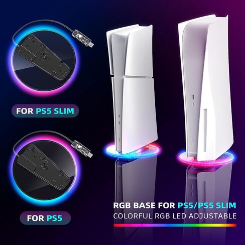 PS5 Charging Station Dock-Dualsense Edge Controller Charger for PlayStation 5 with LED Light&Included Type-C Cable,Fast Efficient PS5 Controller Charger in Saudi Arabia
