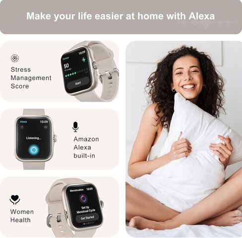 Choiz Smartwatch with Built-in GPS & Alexa - 1.78'' AMOLED HD Display - Running Watch - Fitness & Sleep Tracker - 60+ Sports Modes - 24/7 Heart Rate Monitor - Waterproof Smartwatch for Men/Women in Saudi Arabia
