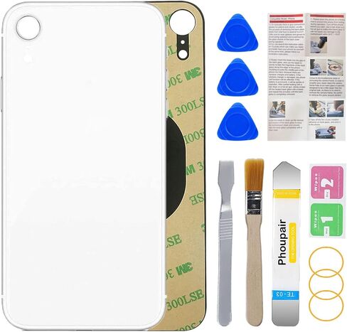 استبدال الزجاج الخلفي الخلفي OEM لجهاز iPhone XR 6.1 بوصة مع مجموعة أدوات إصلاح احترافية (أسود) in Kuwait