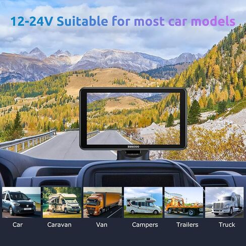 A-pple Carplay & Android Auto، شاشة Carplay مقاس 7 بوصات للسيارة مع تحكم صوتي مساعد Siri & G-oogle حساس للضوء، وصلة مرآة، بلوتوث، مناسبة لنماذج مختلفة in Saudi Arabia