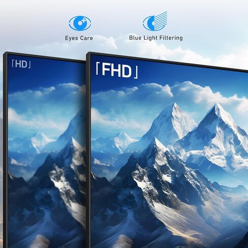 شاشات كمبيوتر KOORUI مقاس 27 بوصة عالية الدقة بالكامل (1080 بكسل) 100 هرتز IPS مع منفذ HDMI وVGA sRGB بنسبة 99%، وVESA، ومكبر صوت مدمج بدون إطار مجانًا (N02) in Kuwait