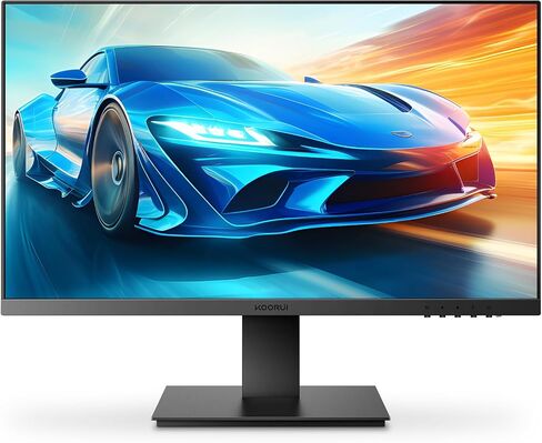 شاشات كمبيوتر KOORUI مقاس 27 بوصة عالية الدقة بالكامل (1080 بكسل) 100 هرتز IPS مع منفذ HDMI وVGA sRGB بنسبة 99%، وVESA، ومكبر صوت مدمج بدون إطار مجانًا (N02) in Kuwait
