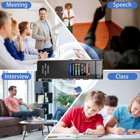 64GB Digital Voice Activated Recorder for Lectures Meetings, 4608 Hours Audio Recording Device with Playback & Port USB C, Dual MIC Tape Recorder Device for Lecture A-B Repeat, MP3 Player, Password in Saudi Arabia