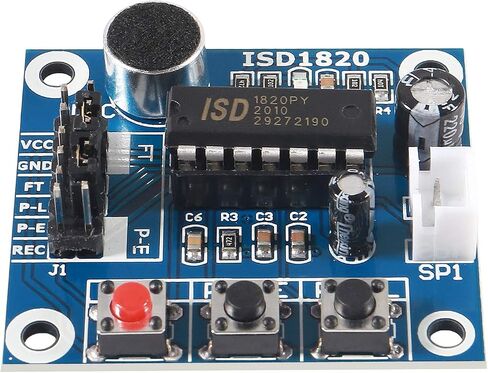 AITRIP 5 pcs ISD1820 Sound Voice Recording Playback Module Sound Recorder Board with Microphone Audio Loudspeaker in Saudi Arabia