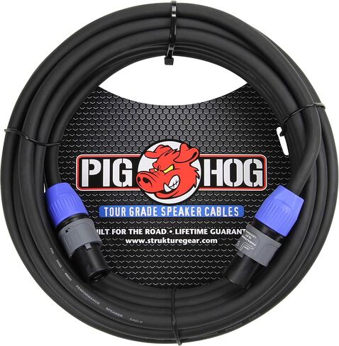 Pig Hog PHSC100SPK High Performance 14 Gauge 9.2mm speakON Speaker Cable, 100 Feet,Black in Kuwait