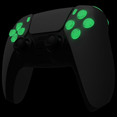 eXtremeRate Replacement D-pad R1 L1 R2 L2 Triggers Share Options Face Buttons, Clear Full Set Buttons Compatible with ps5 Controller BDM-030 BDM-040 BDM-050 - Controller NOT Included in Saudi Arabia