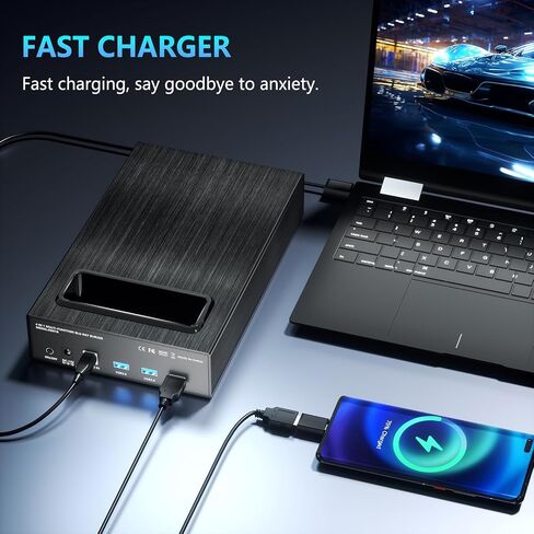 4 in 1 External Blu-ray Drive, 16X Read Speed with Hard Drive Docking Station, USB 3.0 Type C External Blu Ray DVD Drive Burner, for PC Compatible with Windows XP/7/8/10/11 Mac Laptop Desktop in Saudi Arabia