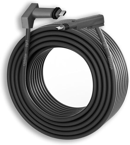كابل Starlink 75FT(46M) للقمر الصناعي Starlink المستطيل V2، كابل بديل Starlink للقمر الصناعي V2، كابل تمديد Starlink مقاوم للماء ومقاوم للمطر لجهاز التوجيه الشبكي Starlink، رمادي in Kuwait
