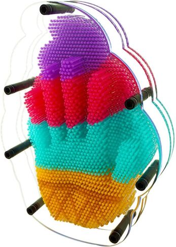 3D Pin Art Sensory Toy Rainbow Needles Fidget Palm Board Extra Large(6 x 8 Inches) Arouse Sense of Imagination Innovative Boundless Creativity in Kuwait