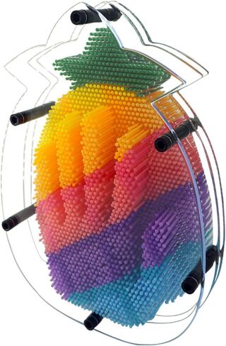 3D Pin Art Sensory Toy Rainbow Needles Fidget Palm Board Extra Large(6 x 8 Inches) Arouse Sense of Imagination Innovative Boundless Creativity in Kuwait