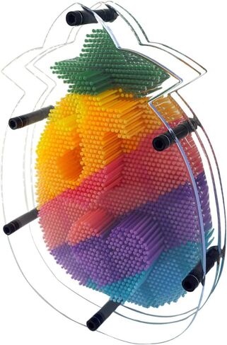 3D Pin Art Sensory Toy Rainbow Needles Fidget Palm Board Extra Large(6 x 8 Inches) Arouse Sense of Imagination Innovative Boundless Creativity in Kuwait