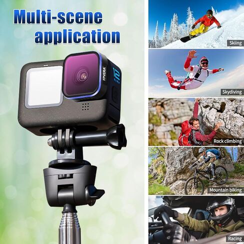 مجموعة مرشح FPVERA ND لـ GoPro Hero 12 11 10 9 أسود، 6 عبوات CPL ND8، ND16، ND32، ND64، ND1000 مجموعة مرشح عدسات الكاميرا المستقطبة مع إطار من سبائك الألومنيوم وزجاج بصري HD AGC مطلي بـ 18 طبقة in Kuwait