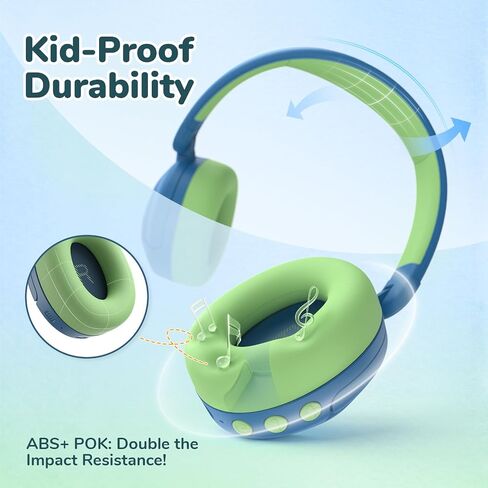 iClever BTH20 Active Noise Cancelling Headphones for Kids, 60H Play Time, 80dBA Safe Volume, Comfortable Fit, Bluetooth5.4, Award-Winning Over Ear Kids Headphones Wireless AUX Cord for Airplane Travel in Saudi Arabia