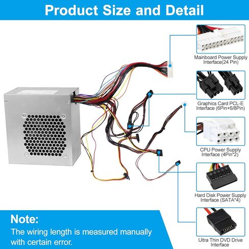 ترقية HU460AM-01 460W مزود الطاقة AC460AM-01 DPS-460DB-15 WY7XX WC1T4 D460AM-03 L350AM-00 متوافق مع Dell XPS 8930 8920 8910 8900 8700 8300 8100 Alien-Ware Aurora R5 in Kuwait