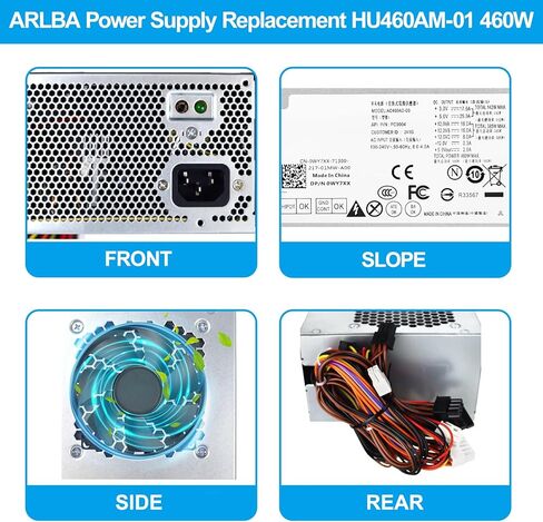 ترقية HU460AM-01 460W مزود الطاقة AC460AM-01 DPS-460DB-15 WY7XX WC1T4 D460AM-03 L350AM-00 متوافق مع Dell XPS 8930 8920 8910 8900 8700 8300 8100 Alien-Ware Aurora R5 in Kuwait