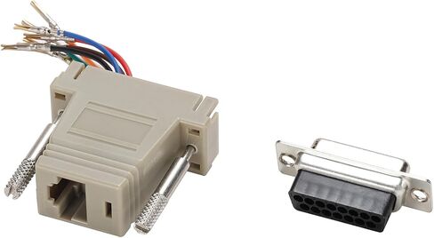 10 قطعة محول إيثرنت ذكر DB15، منفذ تسلسلي 15 دبوس ذكر إلى RJ45 إيثرنت LAN تمديد محول وحدات، M/F in Kuwait