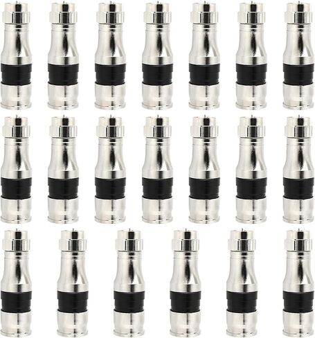 RG11 Connectors 10 Pack,F Type Connectors,RG11 Coax Cable Compression Fitting with Weather Seal O Ring,F Connectors for RG11 Coaxial Cable in Saudi Arabia