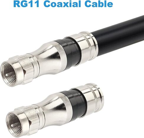 RG11 Connectors 10 Pack,F Type Connectors,RG11 Coax Cable Compression Fitting with Weather Seal O Ring,F Connectors for RG11 Coaxial Cable in Saudi Arabia