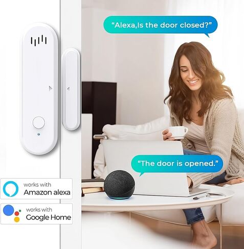 نظام أمان المنزل الذكي من Alexa - مستشعرات إنذار النوافذ، إنذار الباب لسلامة الأطفال، نظام إنذار باب ثلاجة الفريزر، نظام أمان الشقة، إنذار واي فاي للفريزر، مستشعر رنين باب الحركة in Saudi Arabia